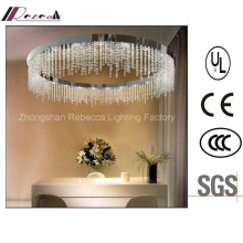 Lámpara colgante de cristal del acero inoxidable del hotel decorativo del hotel europeo